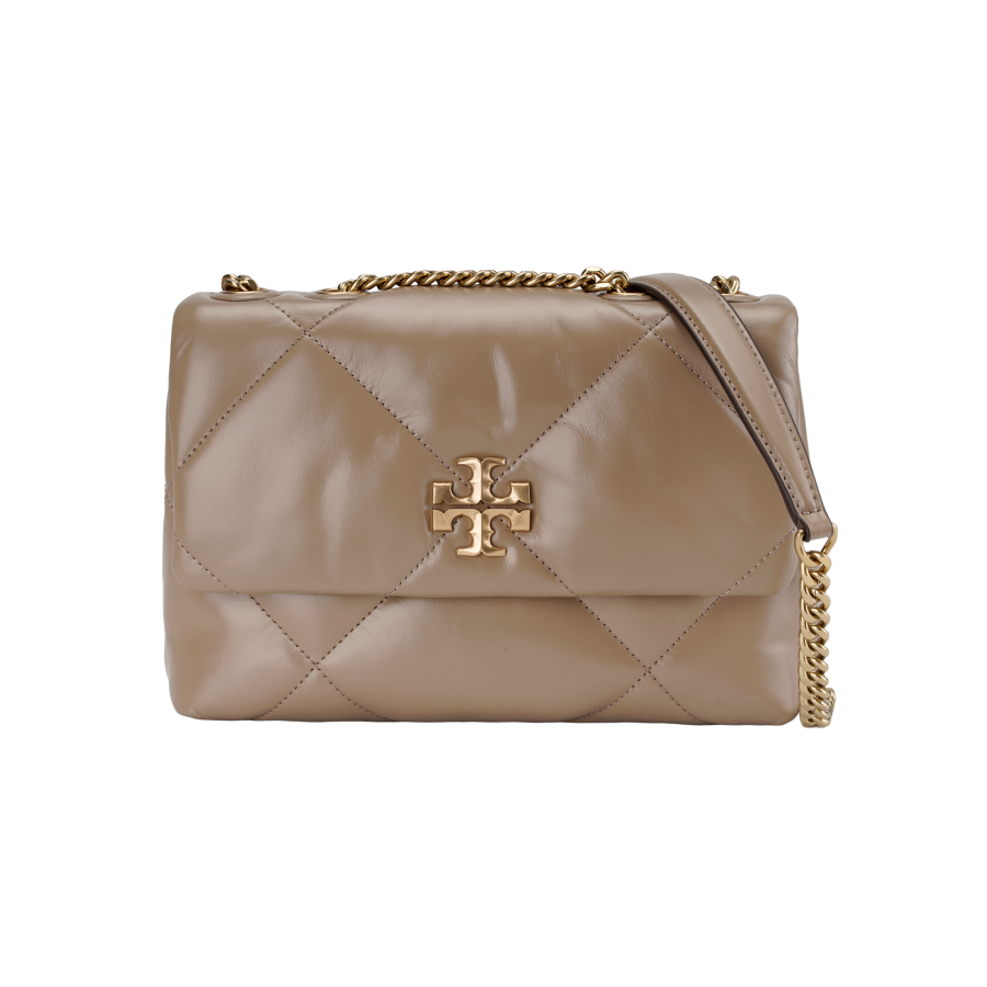 TORY BURCH Kira Nappa Leather Portable Crossbody Bag, Shoulder Bag Small Women's Taupe Oak