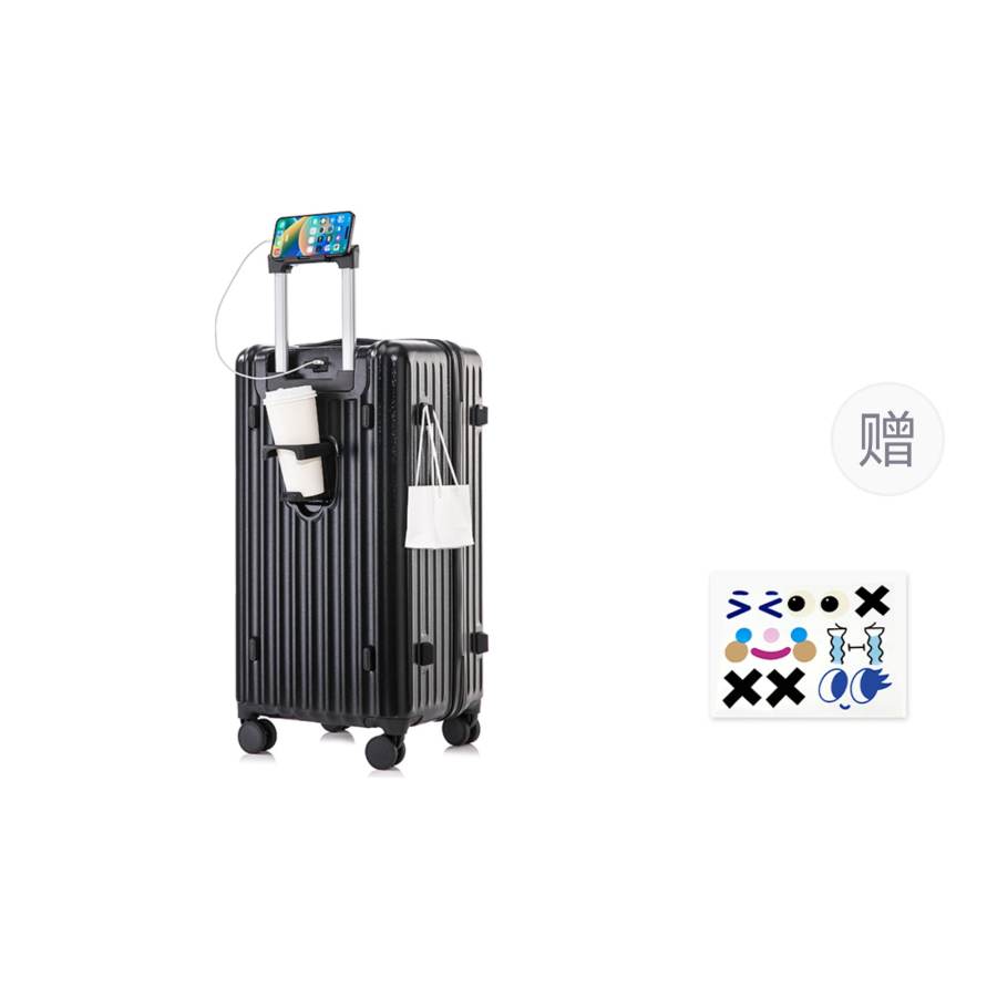 Semir ABS+PC Suitcase Luggage Unisex Milky White/avocado Green/forest Green/black