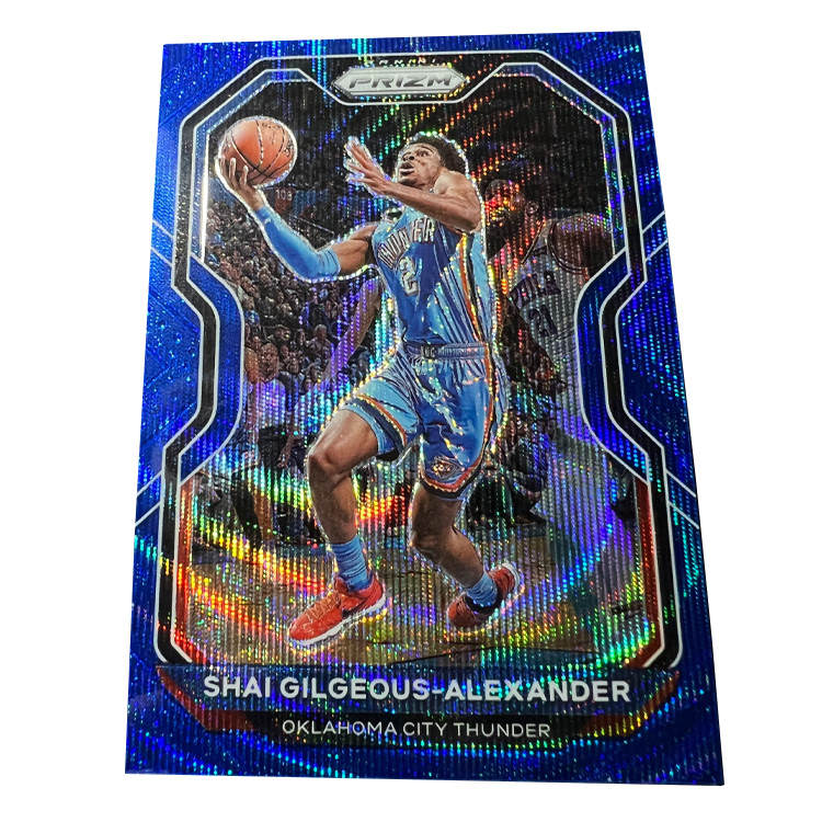 PANINI 2020 21 Basketball Thunder Team Alexander SGA High End Blue Holographic Card Prizm Player Card, Rare Card