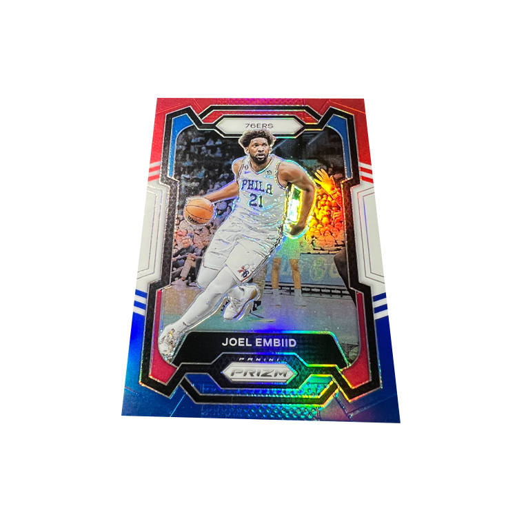 PANINI 76ers Team, Embiid, The King, High End Tricolor Holographic Card, Player Card, Rare Card Sports Cards 1 Pc