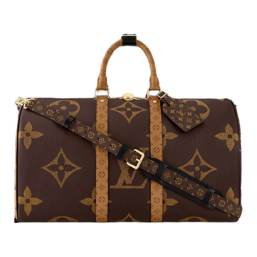 LOUIS VUITTON Keepall Bandoulière 45 Travel Bag Women's Brown