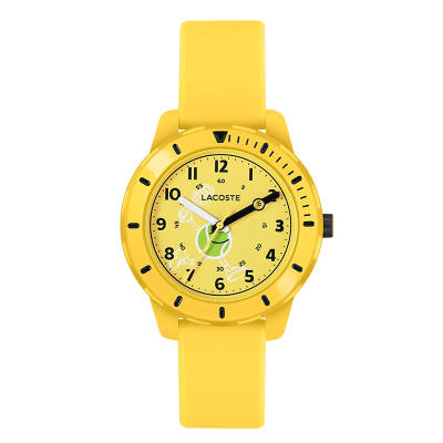 LACOSTE Wrist Watches Quartz Movement Silicone Strap Yellow Watch Dial Kids'