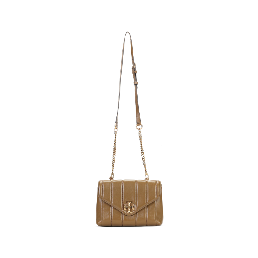 TORY BURCH Kira Leather Shoulder Bag, Crossbody Bag, Handbag Small Women's Brown