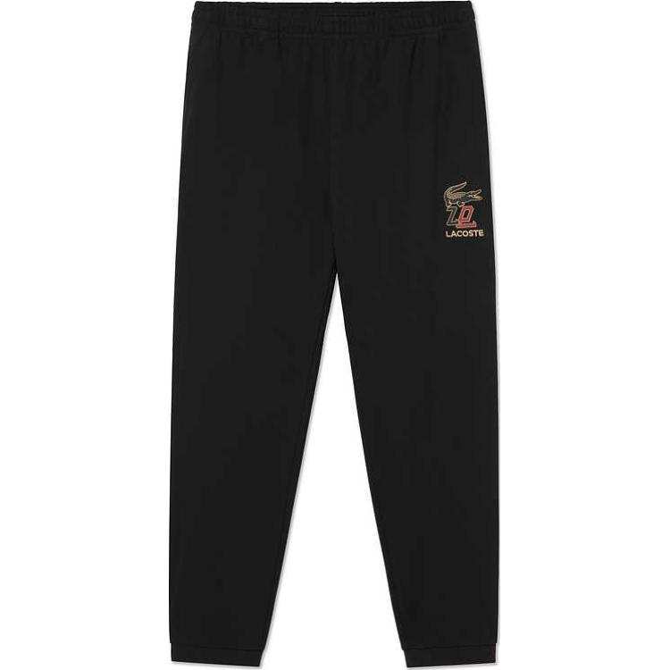 LACOSTE Blessing Snake Spring Festival Collection Knitted Sweatpants Men's Black