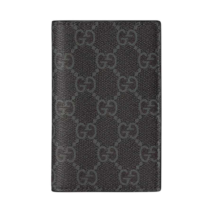 GUCCI GG Emblem Coated Fabric Card Holder Men's Black