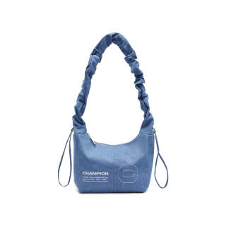 Champion Fabric Shoulder Bag Unisex Black/Milk White/Medium Blue Denim