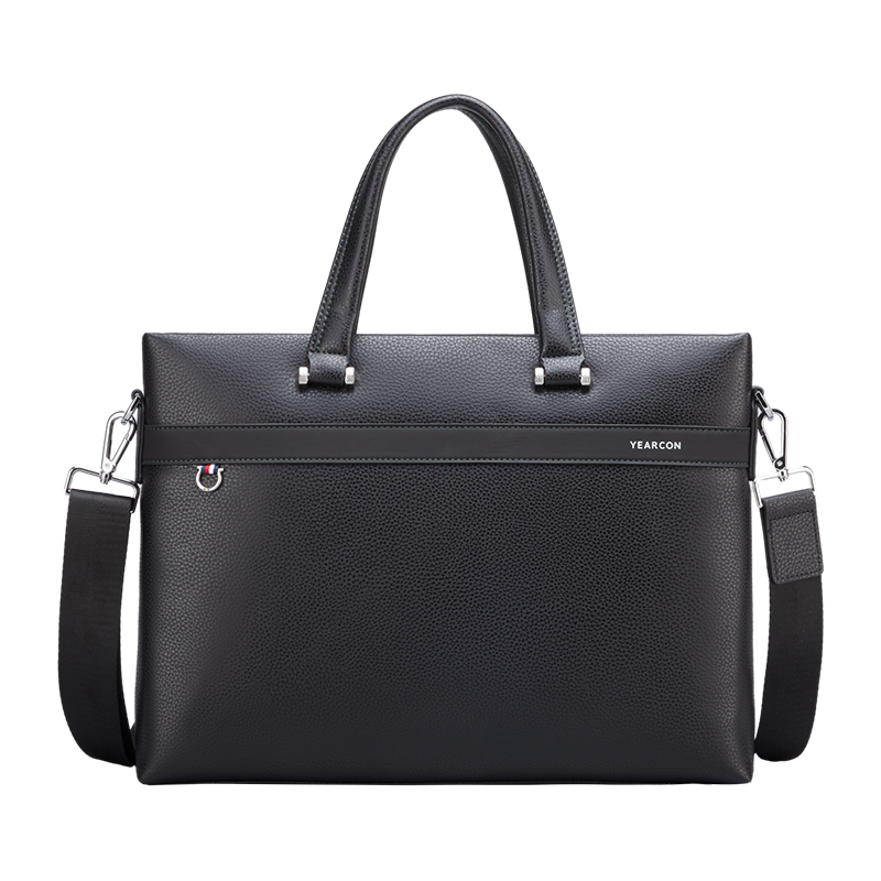 YEARCON Artificial Leather Briefcase, Laptop Bag, Shoulder Bag, Crossbody Bag, Handbag Large Men's Black