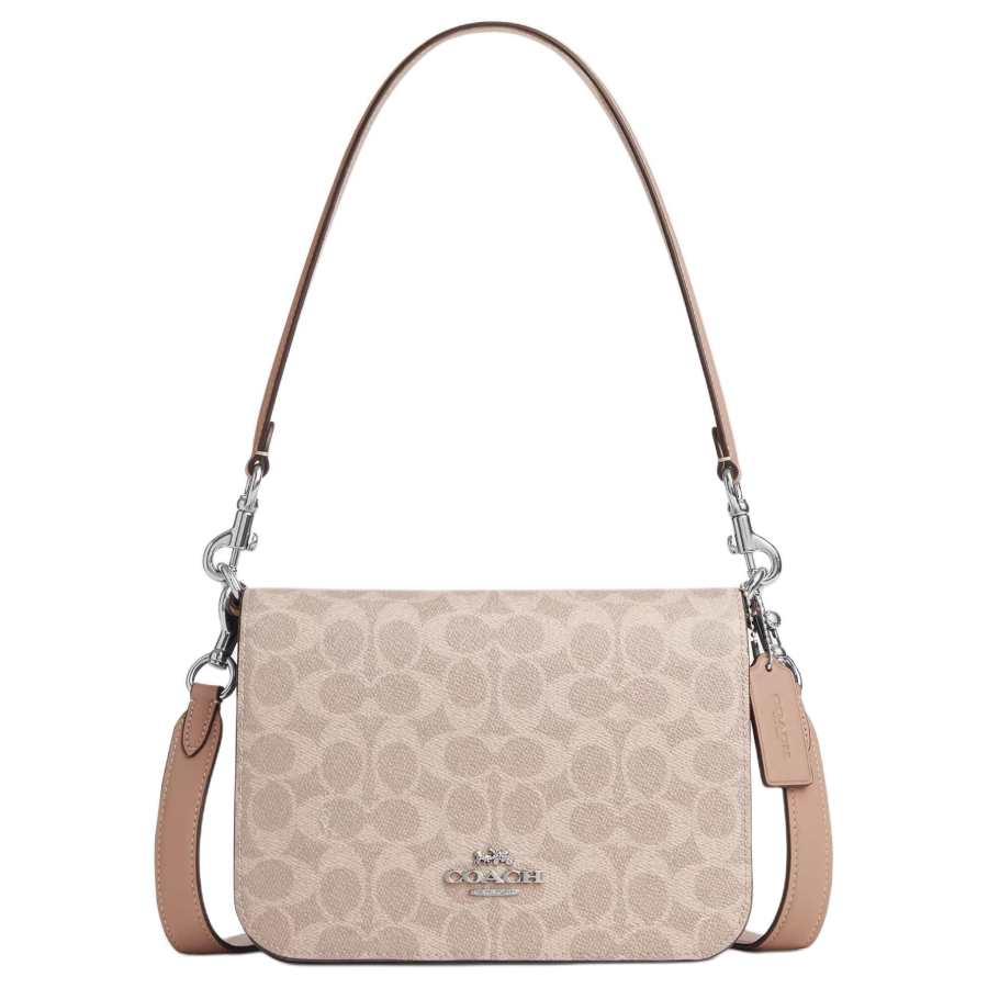 COACH Quinn Signature Coated Canvas Crossbody Bag, Shoulder Bag Small Women's Pink
