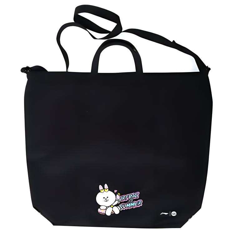 Li-Ning Li Ning LINE FRIENDS Co branded Fabric Portable Crossbody Bag, Shoulder Bag Regular Unisex Black