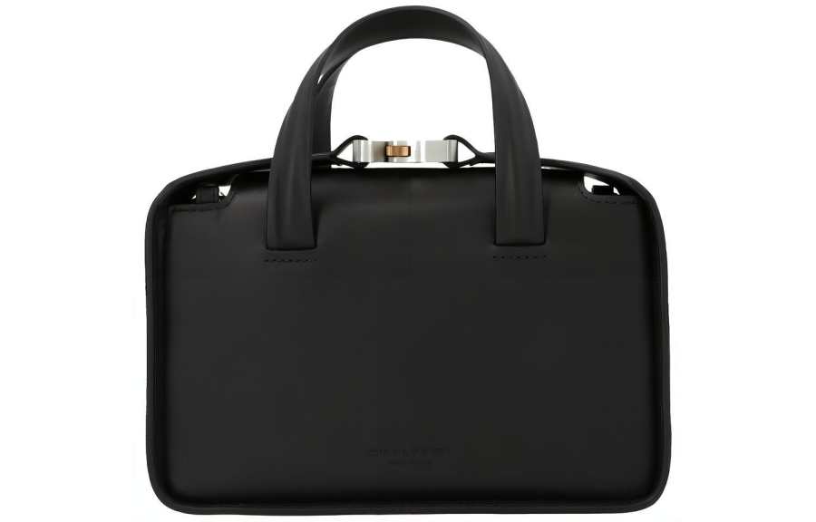 1017 ALYX 9SM Lock Leather Shoulder Bag Women's Black