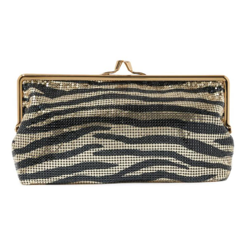 Paco Rabanne Aluminum Clutch Women's Gold & Black