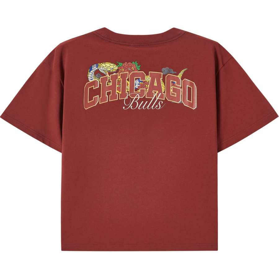 Mitchell Ness x NBA SS25 T Shirt Chicago Bulls Unisex Dark Red