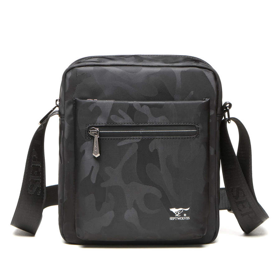 SEPTWOLVES Fabric Crossbody Bags Men's Black