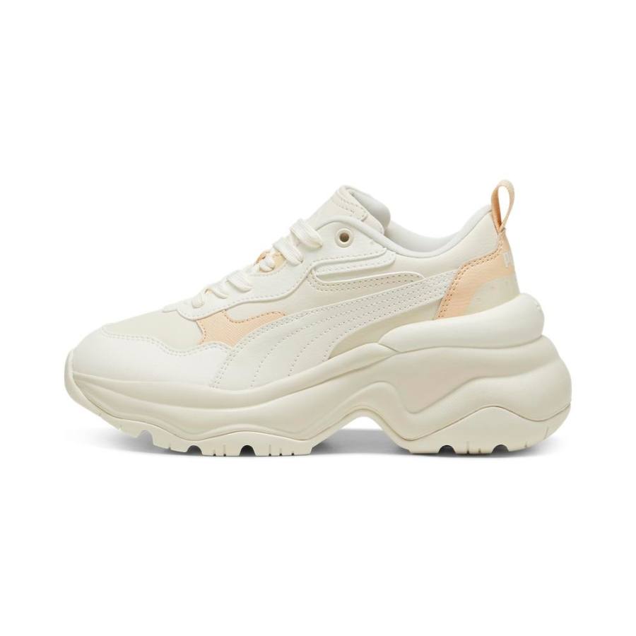 PUMA Cilia Wedge Abrasion Resistant Lightweight Low top Casual Shoes Women's Beige