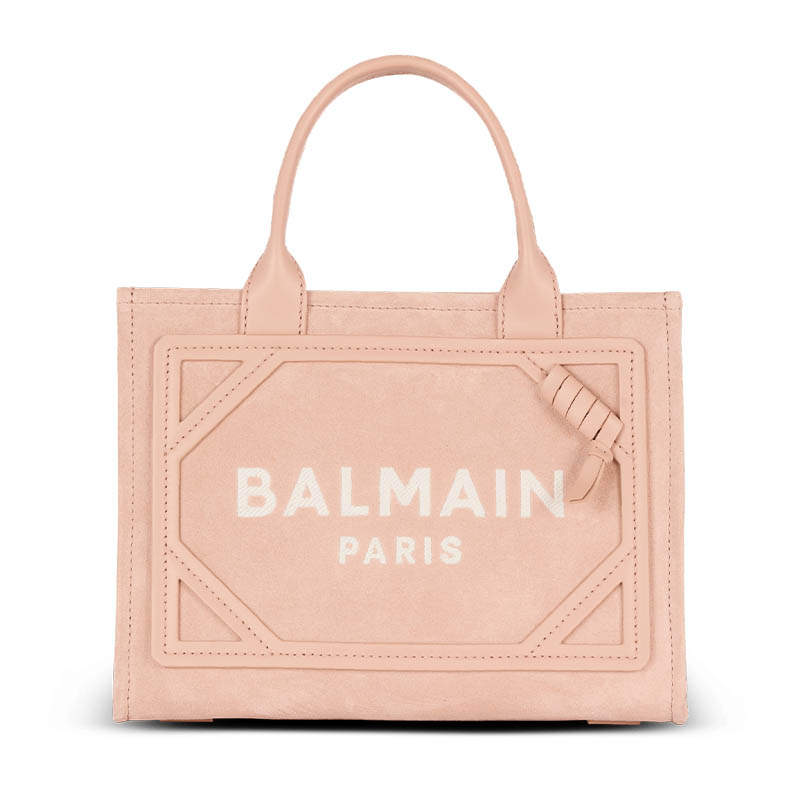 BALMAIN B ARMY Calfskin Tote Bag, Shopping Bag, Shoulder Bag, Handbag Small Women's Light Umber