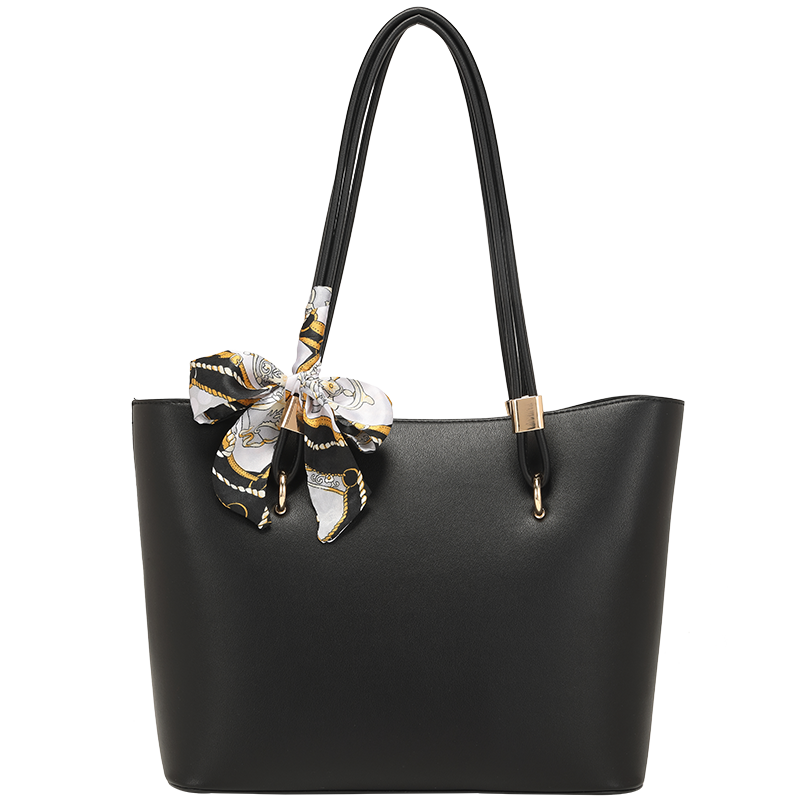 PAYOT Microfiber Synthetic Leather Tote Bag, Shoulder Bag Regular Women's Black/Red