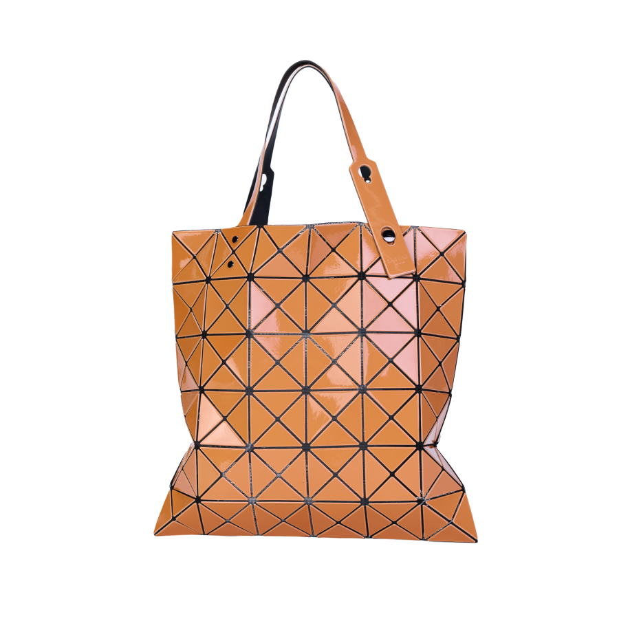 ISSEY MIYAKE Polyvinyl Chloride Resin Tote Bag, Shopping Bag, Handbag Women's Ochre