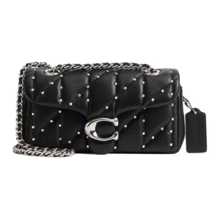 COACH Tabby Sheepskin Crossbody Bags Women's Black