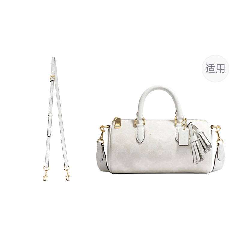 Luxury Care Artisan Workshop Microfiber Leather Pen Holder Bag Strap Women's White/Black