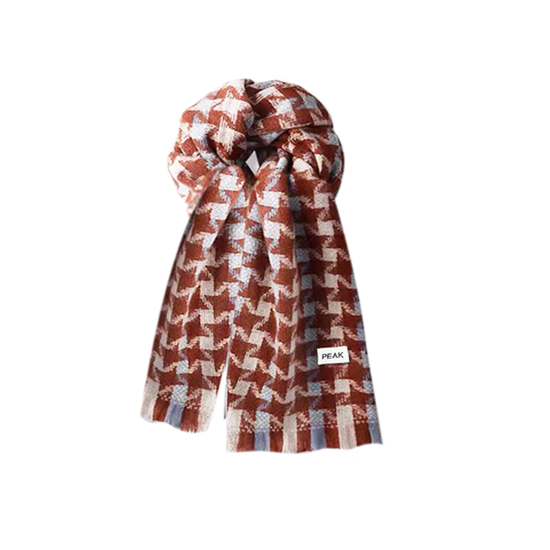 PEAK PEAK Polyester Knit Scarves Unisex Red