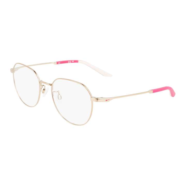 Nike Nike Titanium Alloy Round Eyeglass Frames Women's Gold