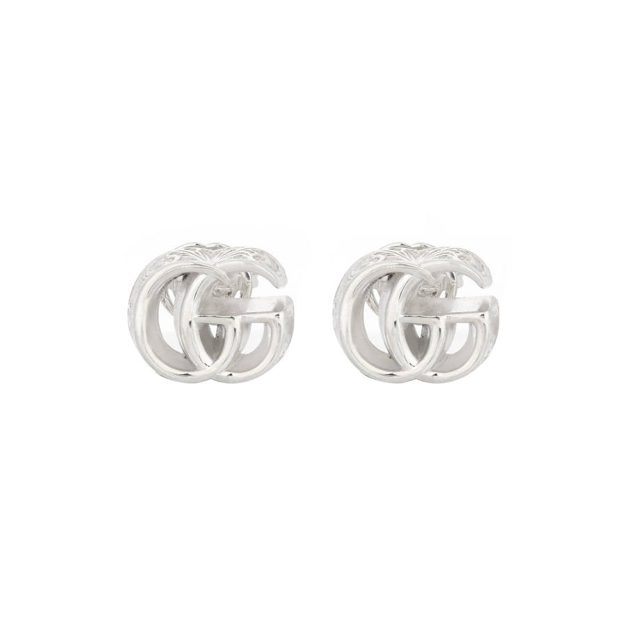 GUCCI GG Marmont 925 Sterling Silver Earrings Women's Silver