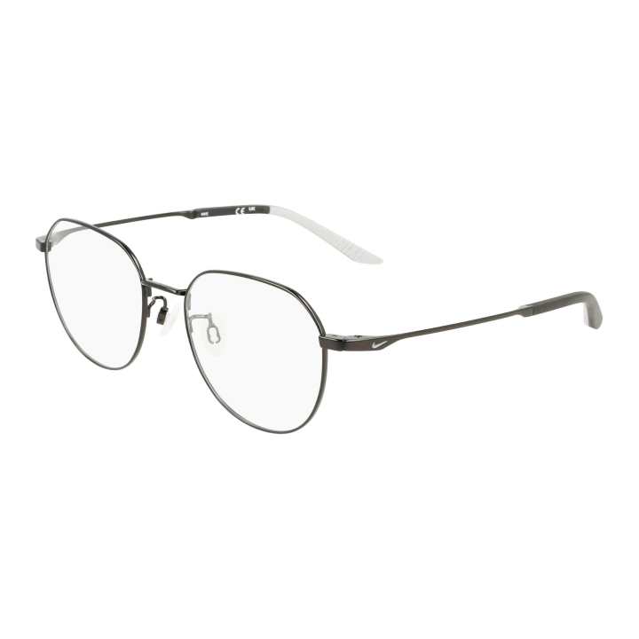 Nike Nike Titanium Alloy Round Eyeglass Frames Men's Black