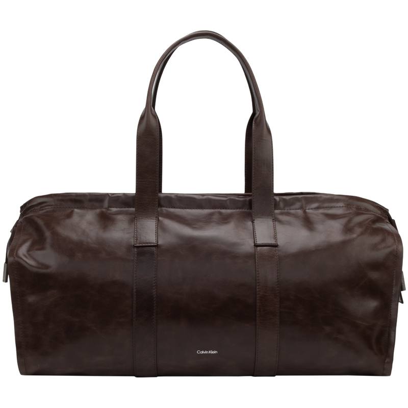 CALVIN KLEIN Cow Leather Handbag Women's Cocoa Brown