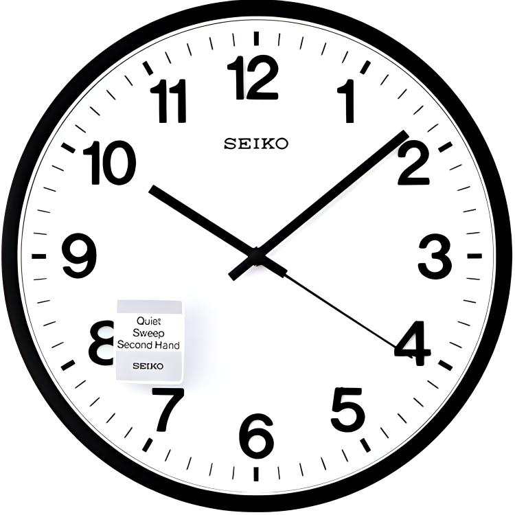 SEIKO SEIKO Quartz Movement Plastic Wall Clock Unisex White