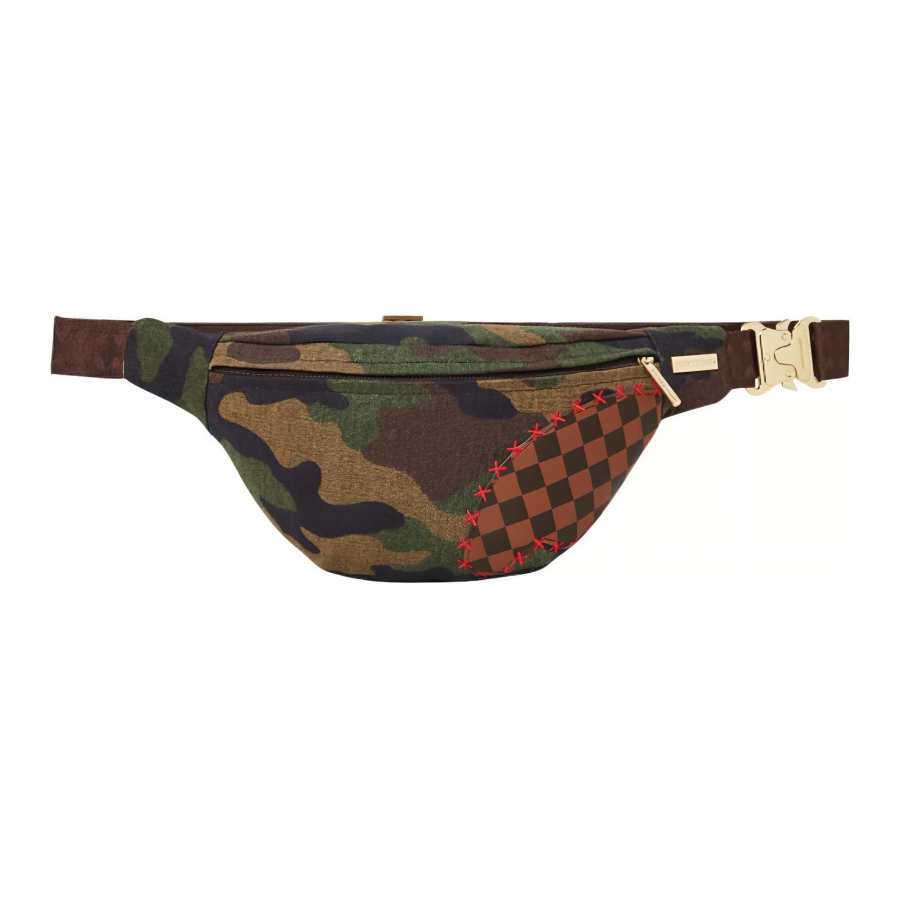 SPRAYGROUND PVC Crossbody Bag, Fanny Pack Regular Men's Green/Brown