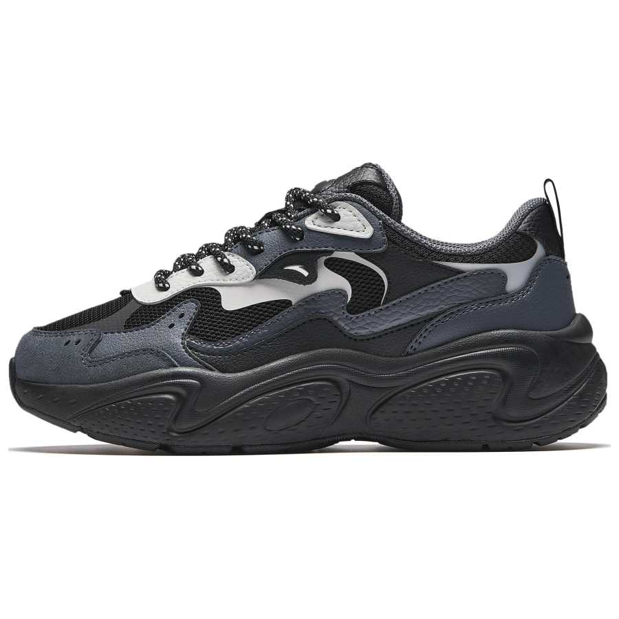 Anta Starlight Slip Resistant, Abrasion Resistant, Breathable Low top Chunky Sneakers Women's Black Gray