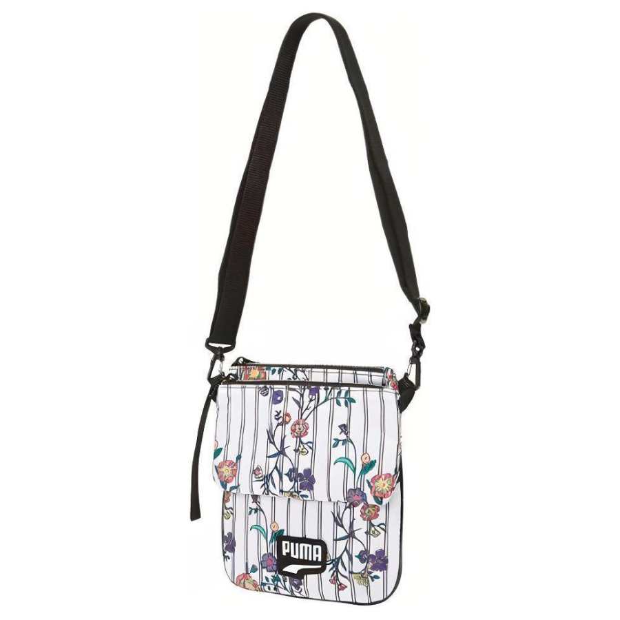 PUMA Fabric Shoulder Bag, Crossbody Bag Regular Women's White