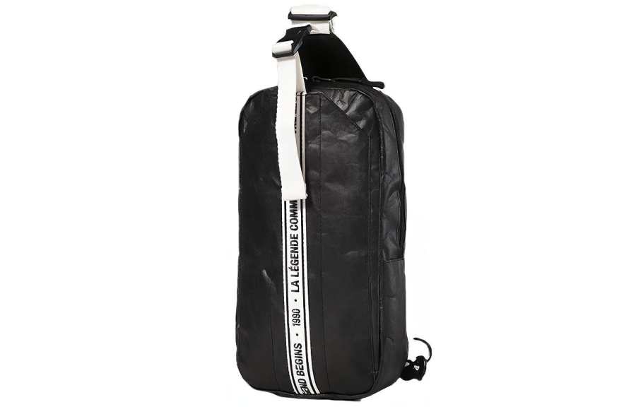 Li-Ning Li Ning Polyethylene Sports Bag, Shoulder Bag, Crossbody Bag, Sling Bag Regular Unisex Pure Black