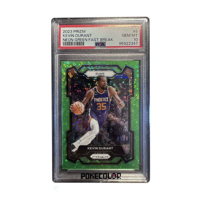 PANINI 2023 24 Prizm KD PSA10 Green Bubbles 5 Strand, Holographic Card Sports Cards 1 Pc