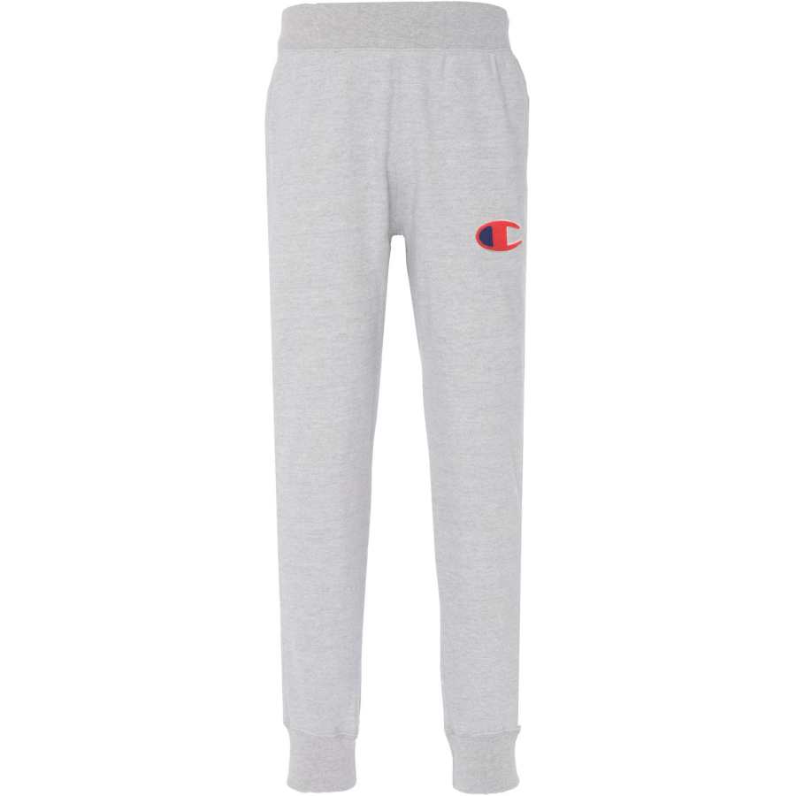 Champion Life Logo Loose Fit Elastic Cuff Fleece Lined Comfortable Knitted Sweatpants Unisex Gray