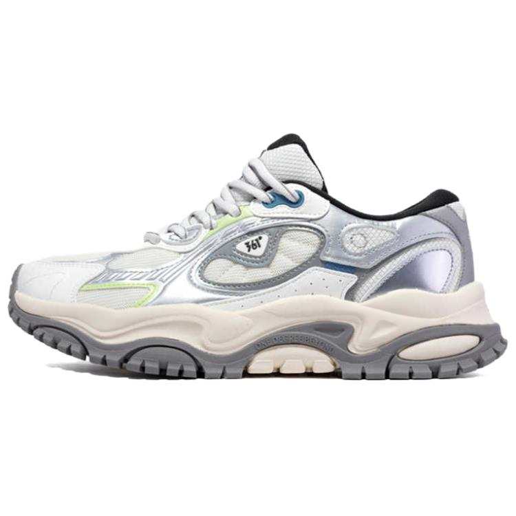 361° Slip Resistant Abrasion Resistant Low top Casual Shoes Men's White Silver