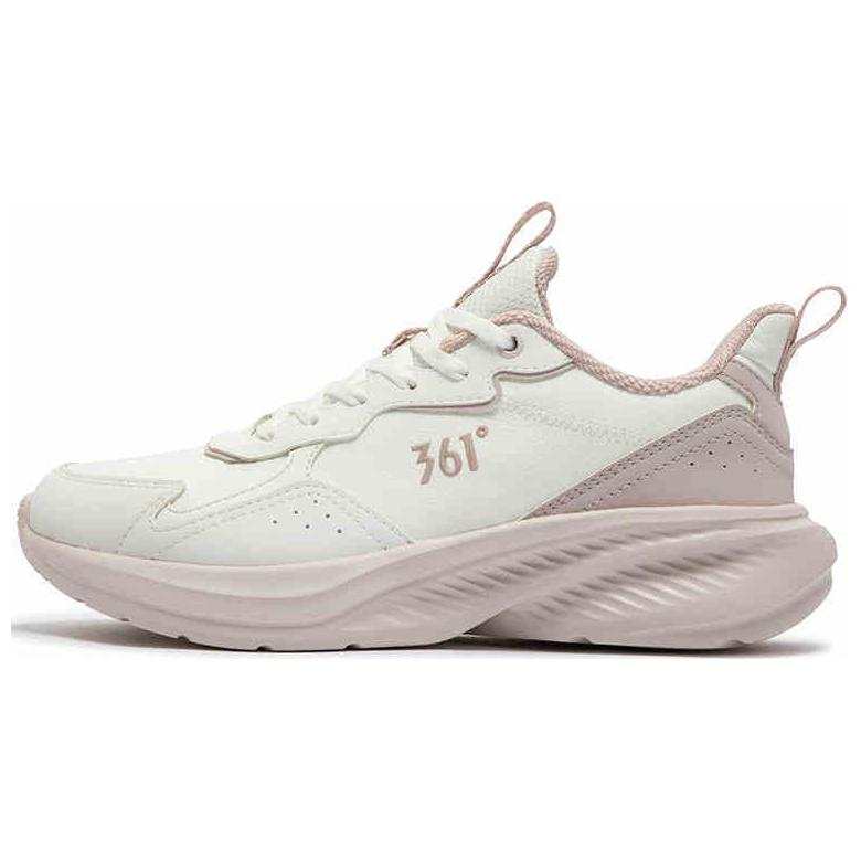 361° Slip Resistant Abrasion Resistant Low top Casual Running Shoes Women's White Pink