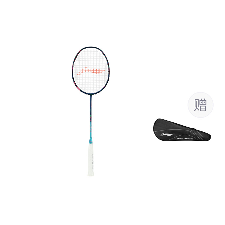 Li-Ning Li Ning Thunder 50 Full Carbon Badminton Rackets Offensive Type Heavy Head, Stiff Shaft Upper Class 675mm Blue Green