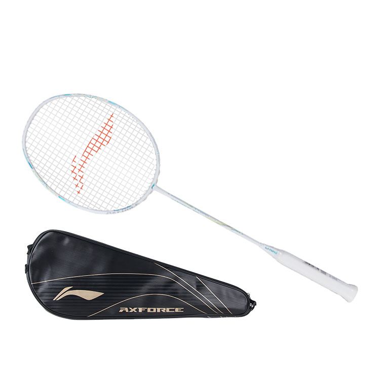Li-Ning Li Ning Thunder 60 Full Carbon Badminton Rackets Offensive Type Heavy Head, Stiff Shaft Upper Class 675mm White