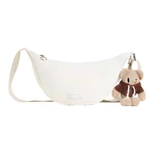 XTEP Half Sugar Collection Textile Fabric Shoulder Bag, Crossbody Bag Regular Women's Ecru/Light Blue