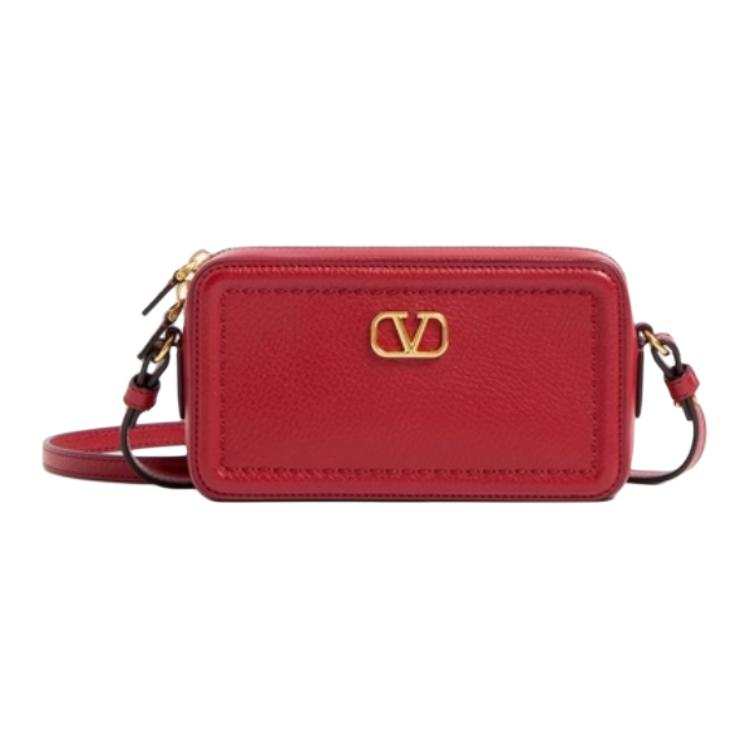 Valentino ALLTIME Cow Leather Crossbody Bag, Shoulder Bag Mini Women's Red
