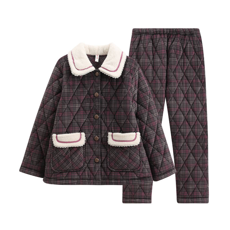 FENTENG FENTENG Pajama Set Women's Pink Plaid