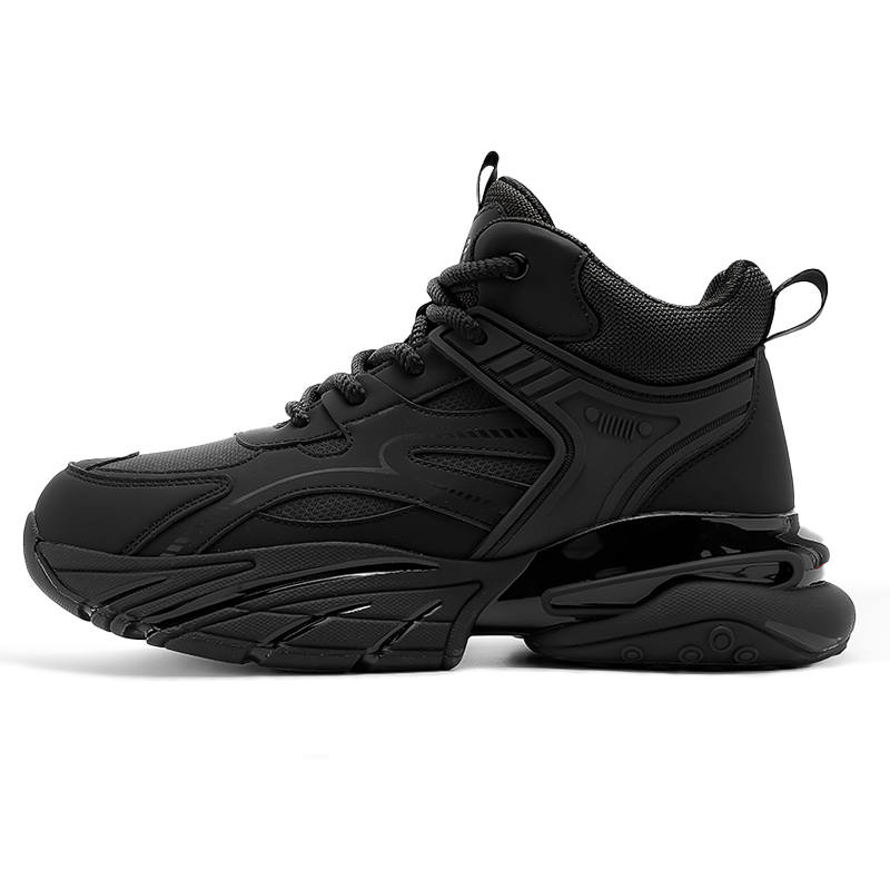 JEEP SPIRIT Cushioning Abrasion Resistant Coverage Support High top Outdoor Shoes Men's Graphite Black