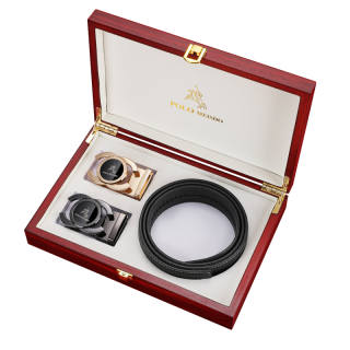 POLOMEISDO Top Grain Cow Leather Belt[Custom Greeting Card/Obtain Honor Certificate] Men's 3.5cm