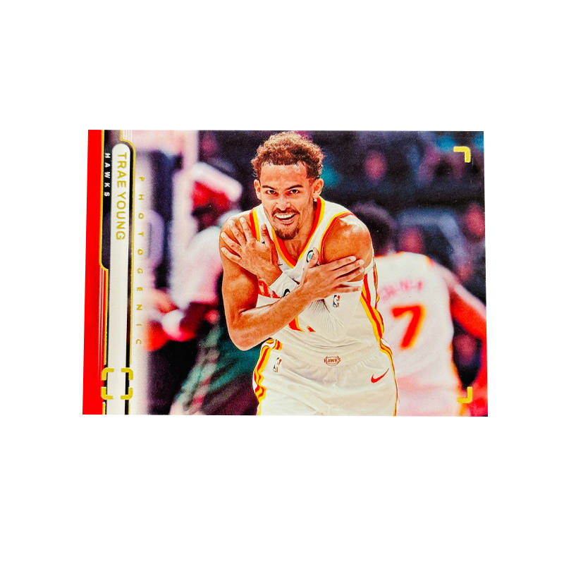 PANINI Trae, Young, Hawks, On Court Collection, Classic Image Base, Trading Card Condition Sports Cards 1 Pc
