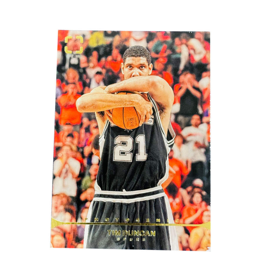 PANINI Tim Duncan, Spurs, On Court Collection, Classic Image Base Cards, Premium Condition Sports Cards 1 Pc