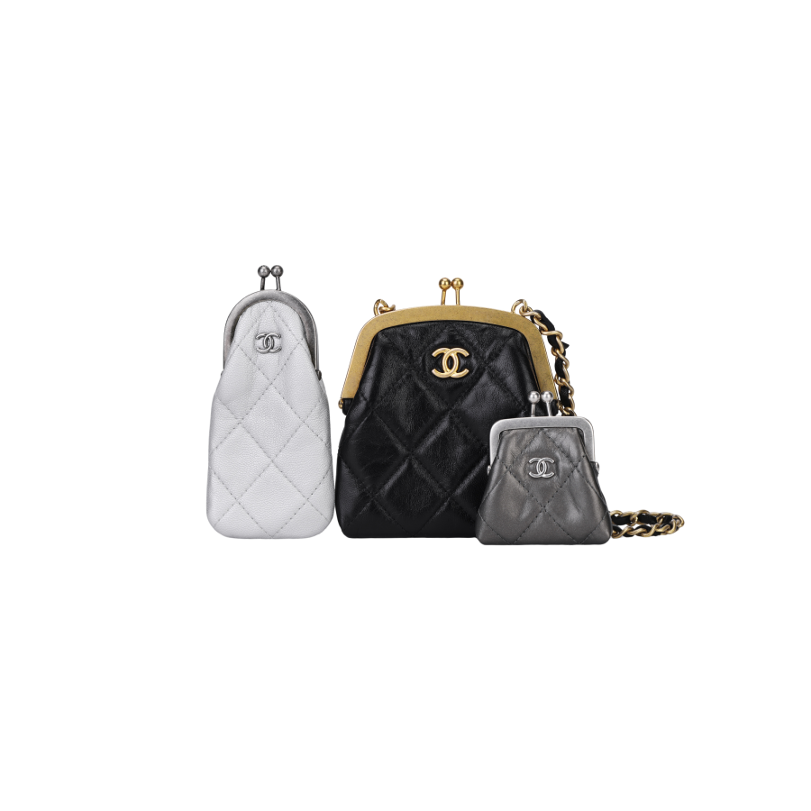CHANEL Cow Leather Shoulder Bag, Crossbody Bag Mini Women's Multicolor