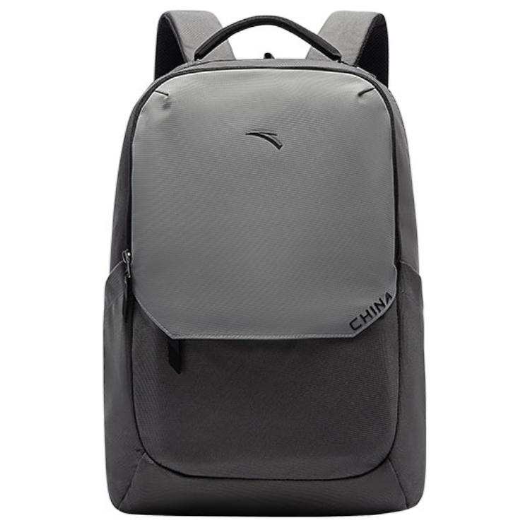 Anta Fabric Backpack Unisex Dark Gray & Light Gray & Black