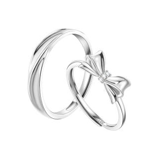 DAISY BEAUTY 925 Sterling Silver Couple Rings Unisex