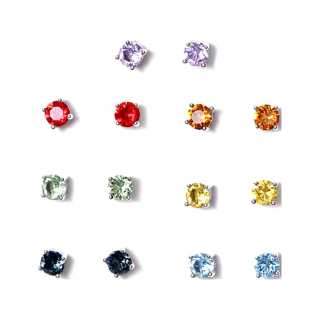 Lady Go 925 Silver Needle Stud Earrings Unisex Faux Crystal